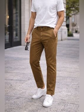 Zara Slim Fit Caramel Pants | Modern Tailored Look | Minimalist Style Size 31